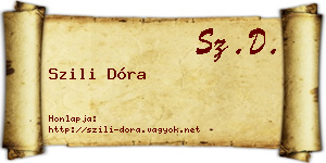 Szili Dóra névjegykártya