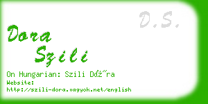 dora szili business card